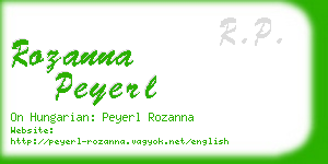 rozanna peyerl business card